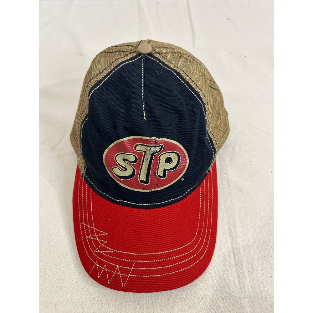 STP Hat H3 Headwear Men's Snapback Weathered Look Trucker Red Black Tan Mesh